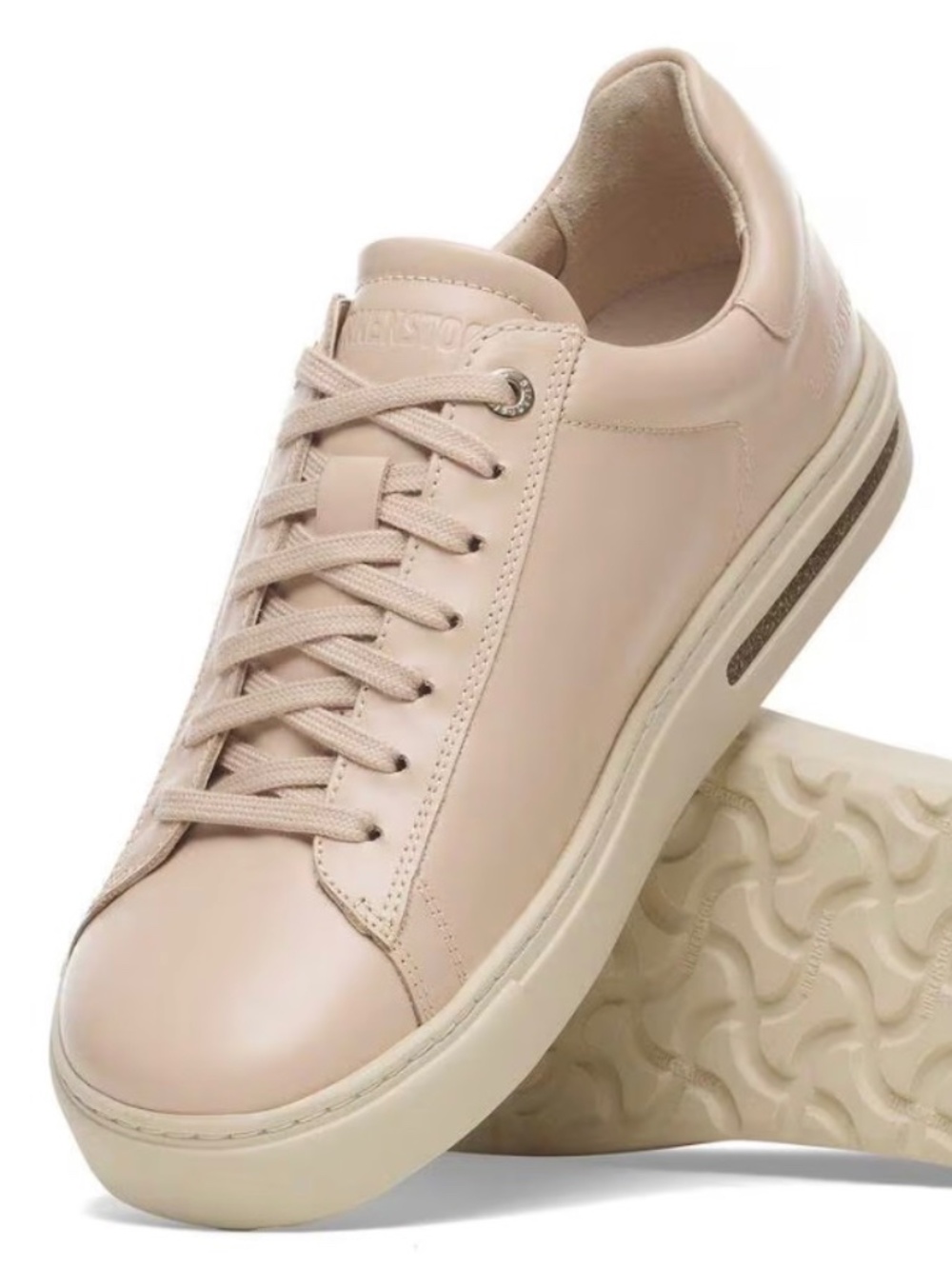 NEW Birkenstock Bend Low Sneaker Beige Leather Women’s 41 US 10–10.5